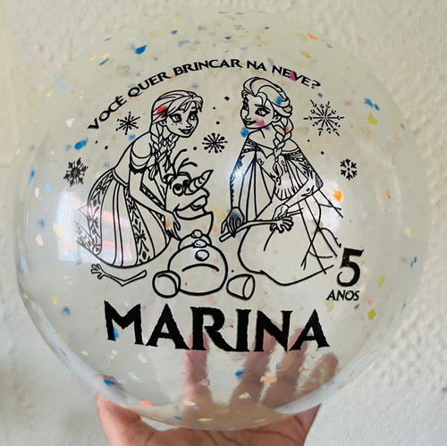 Bola de vinil confete personalizada